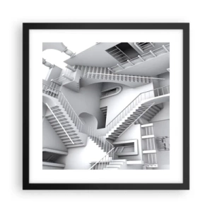 Poster în ramă neagră - Paradoxurile spațiului - 40x40 cm