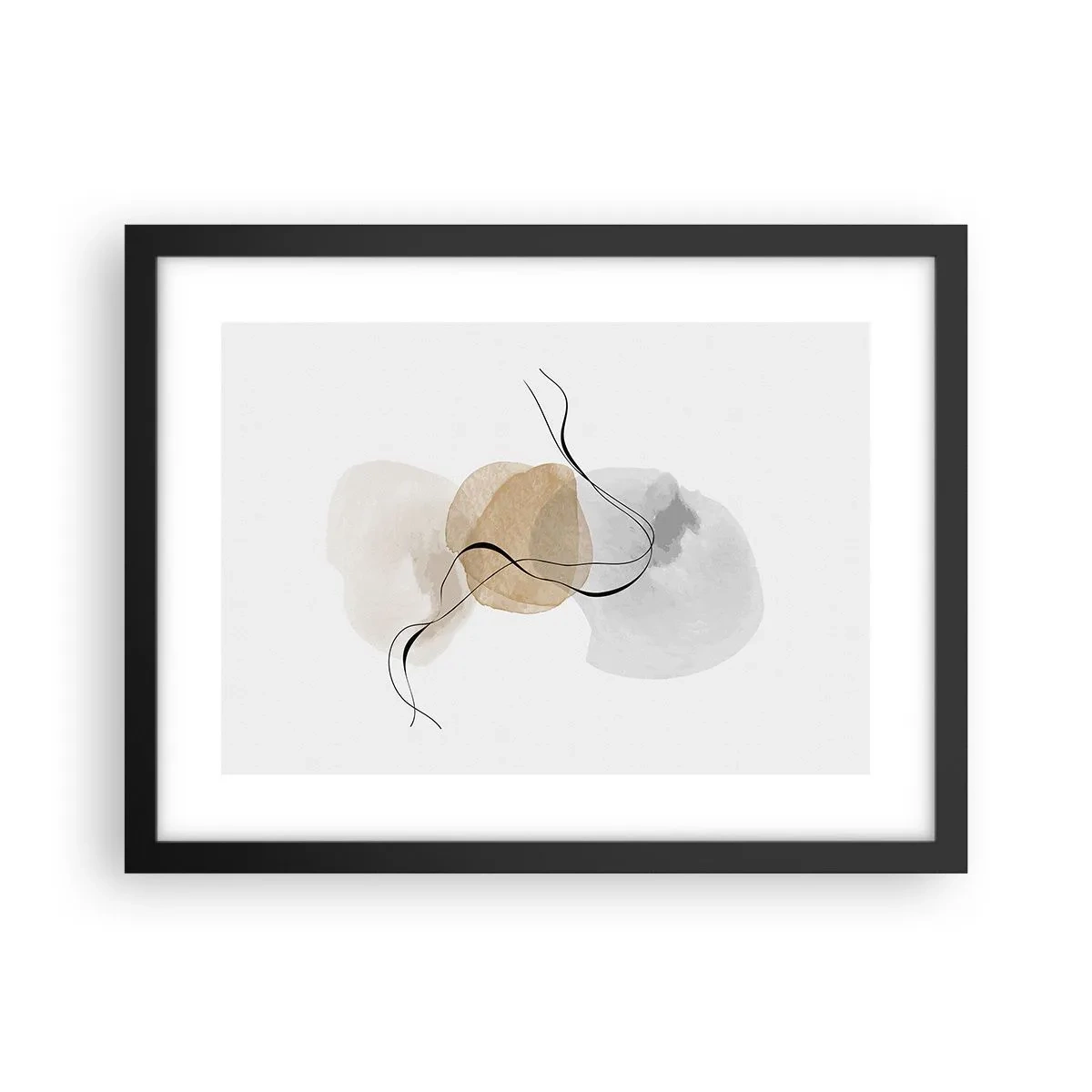 Poster în ramă neagră - Mărgele de aer - 40x30 cm