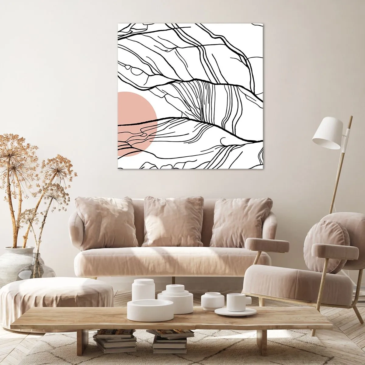 Tablou pe pânză - Într-o rețea de crengi - 70x70 cm