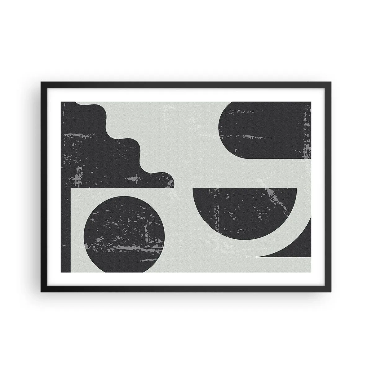 Poster în ramă neagră - Compoziție deasupra și dedesubt - 70x50 cm