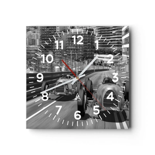 Ceas de perete - Ceas pe sticlă - A fost odată ca niciodată în Monte Carlo - 40x40 cm