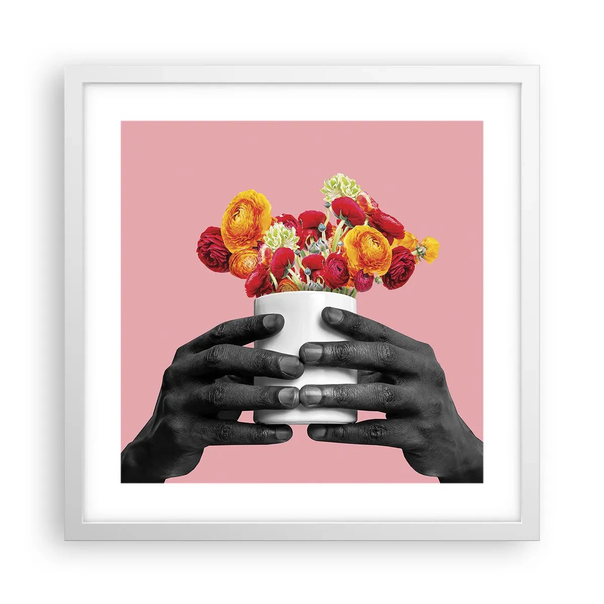 Poster în ramă albă - Apoteoza vieții - 40x40 cm