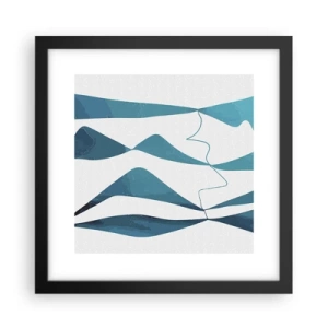 Poster în ramă neagră - Abstracție: relație turcoaz - 30x30 cm