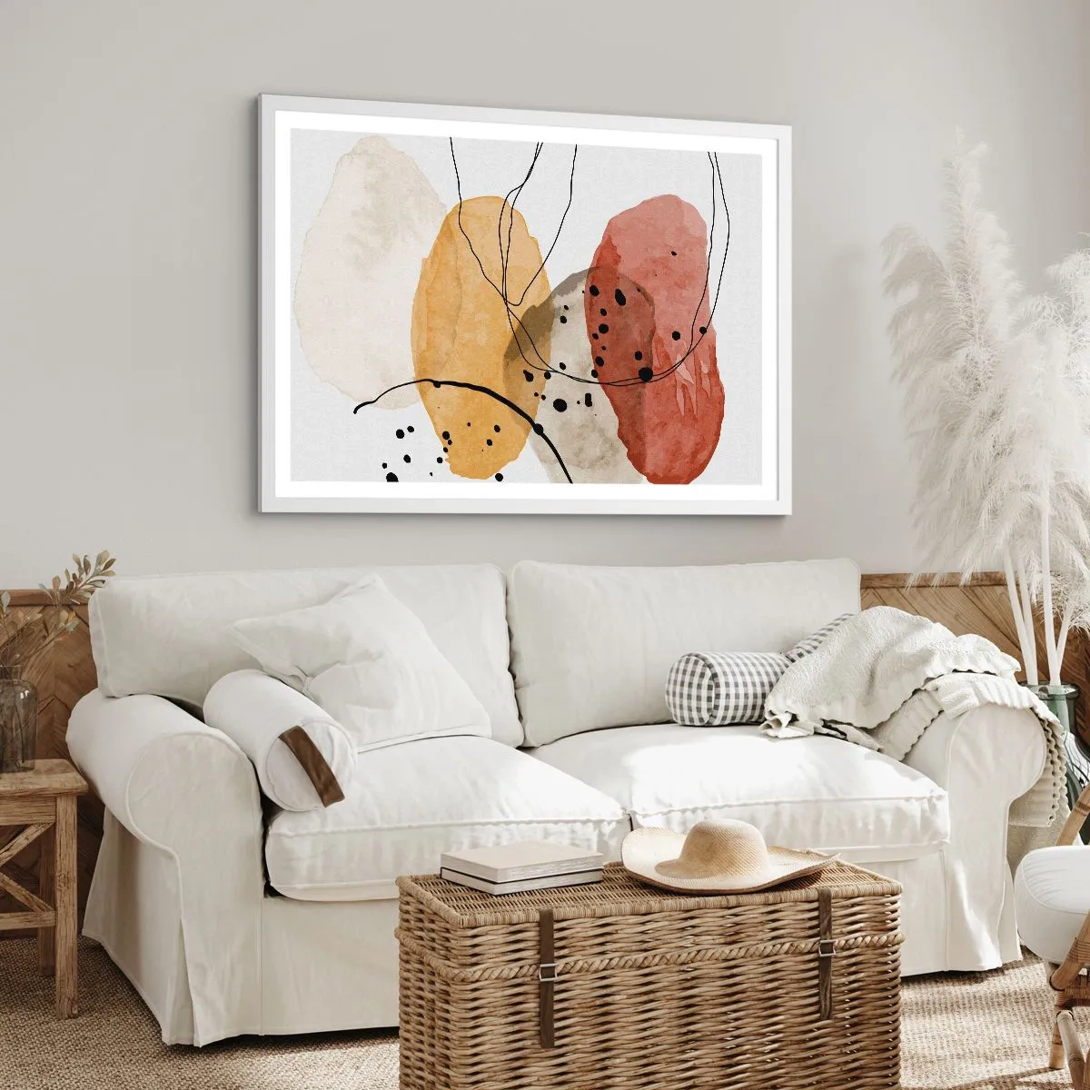 Poster în ramă albă - Ca aerul, limpezi și ușoare - 100x70 cm