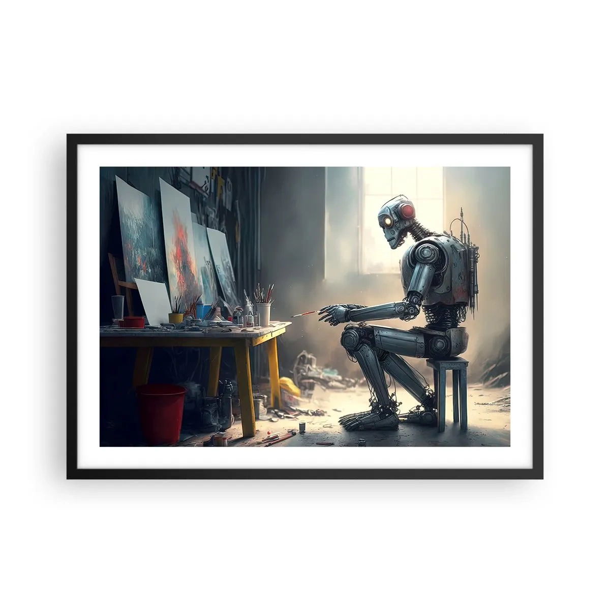 Poster în ramă neagră - Actul de creație - 70x50 cm