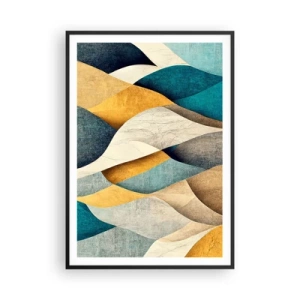 Poster în ramă neagră - Ritm și ondulare - 70x100 cm