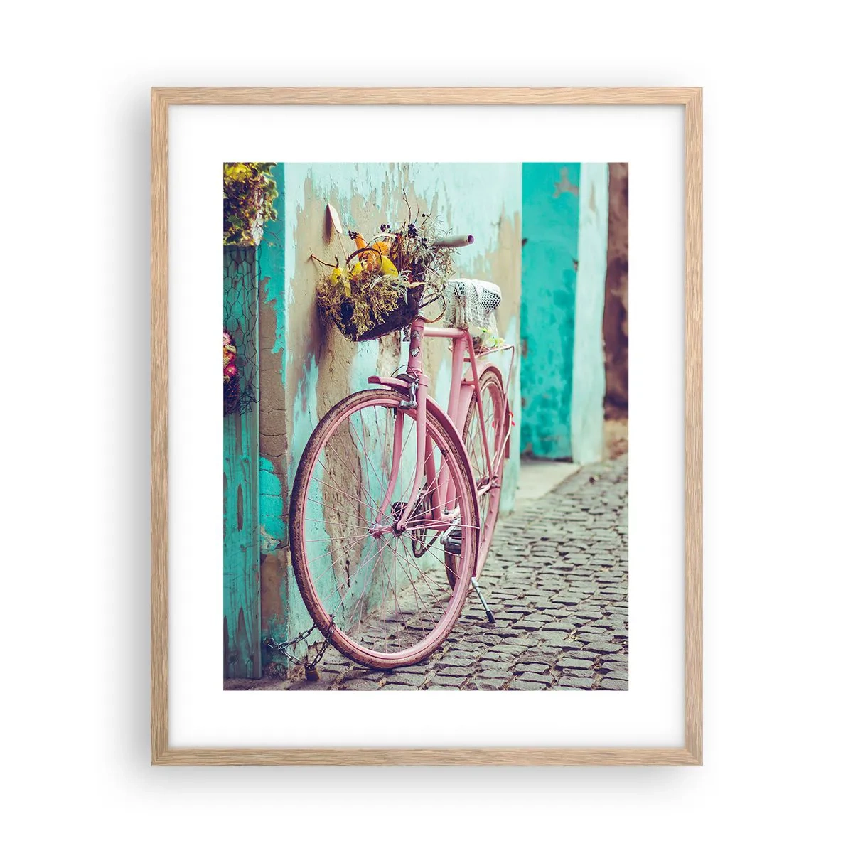 Poster în ramă de stejar deschis - Mă întorc imediat - 40x50 cm