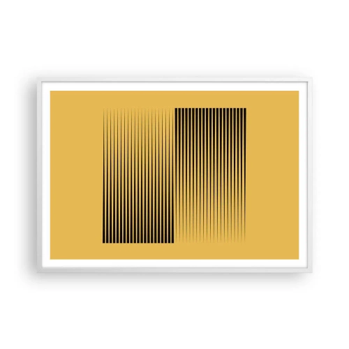 Poster în ramă albă - Pătratul contrariilor - 100x70 cm