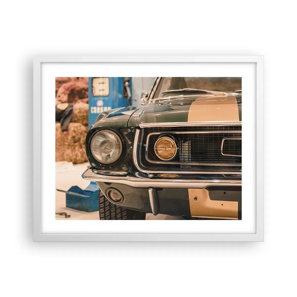 Poster în ramă albă - Întâlnire cu o legendă - 50x40 cm