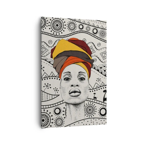 Tablou pe pânză - Portret african - 80x120 cm