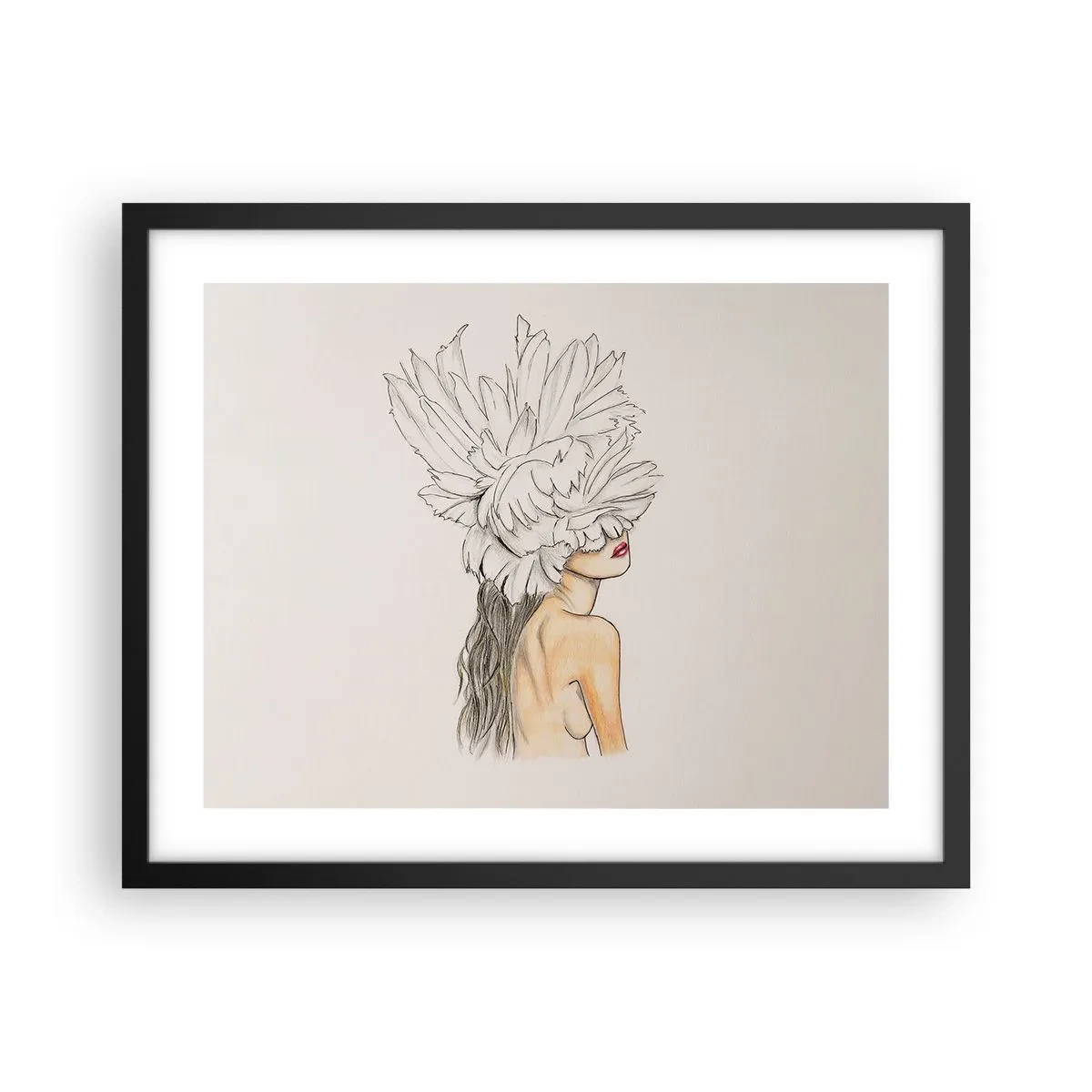 Poster în ramă neagră - Frumusețe încoronată - 50x40 cm