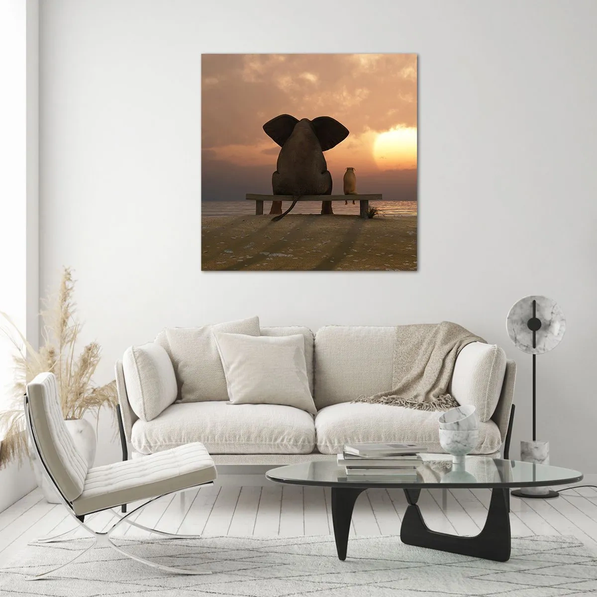 Tablou pe sticlă - Este bine să tăcem împreună - 50x50 cm