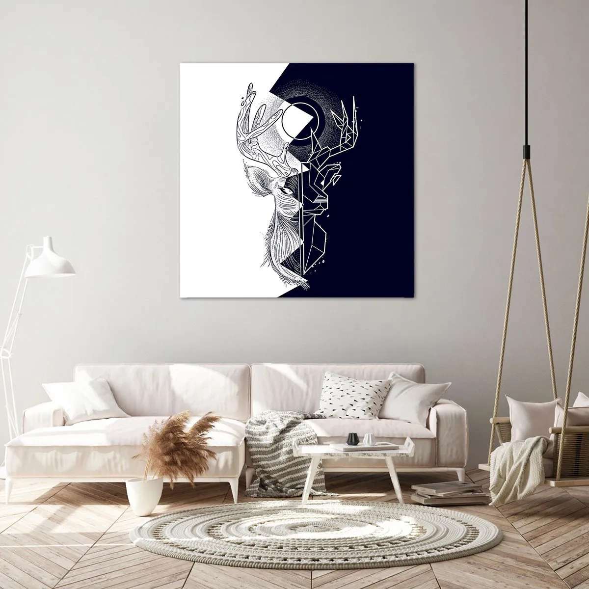 Tablou pe pânză - Lupta și unitatea contrariilor - 70x70 cm