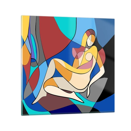 Tablou pe sticlă - Nudul cubist - 30x30 cm