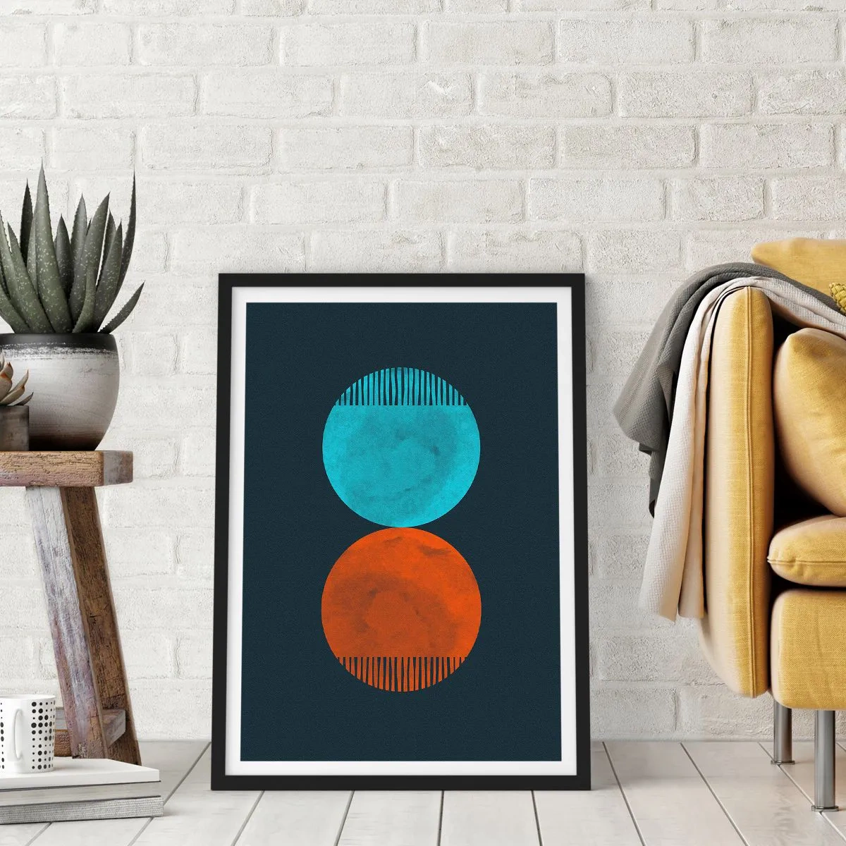 Poster în ramă neagră - Doar geometrie? - 61x91 cm