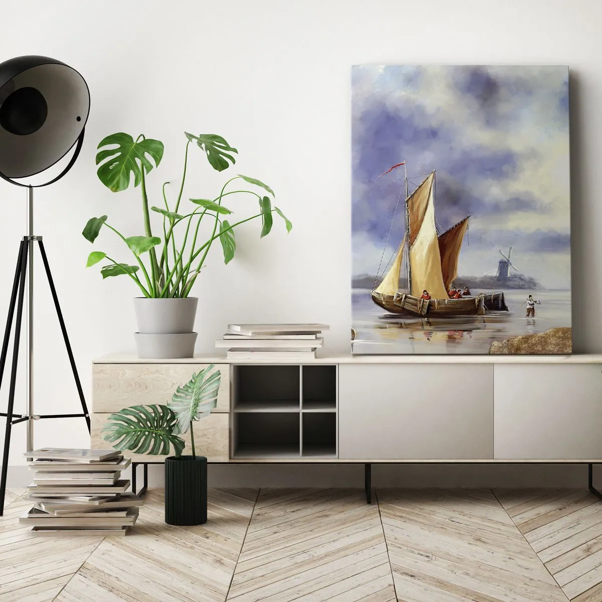 Tablou pe pânză - Întoarcerea marinarilor - 55x100 cm