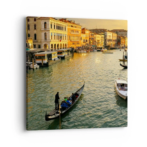 Tablou pe pânză - Pe partea însorită a străzii - 40x40 cm