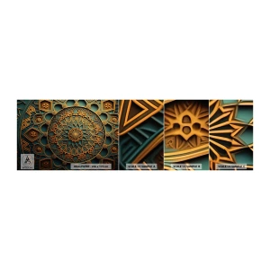 Mostră tapet autocolant Deluxe Sticker - În stil arabic - Mozaic, arabic, Decoratiuni - 100x30 cm