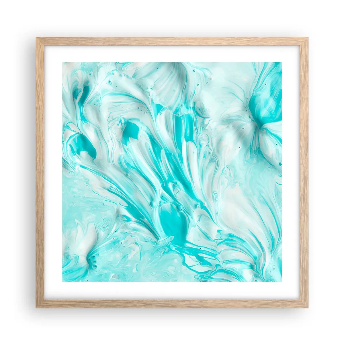 Poster în ramă de stejar deschis - Împreună pentru totdeauna - 50x50 cm