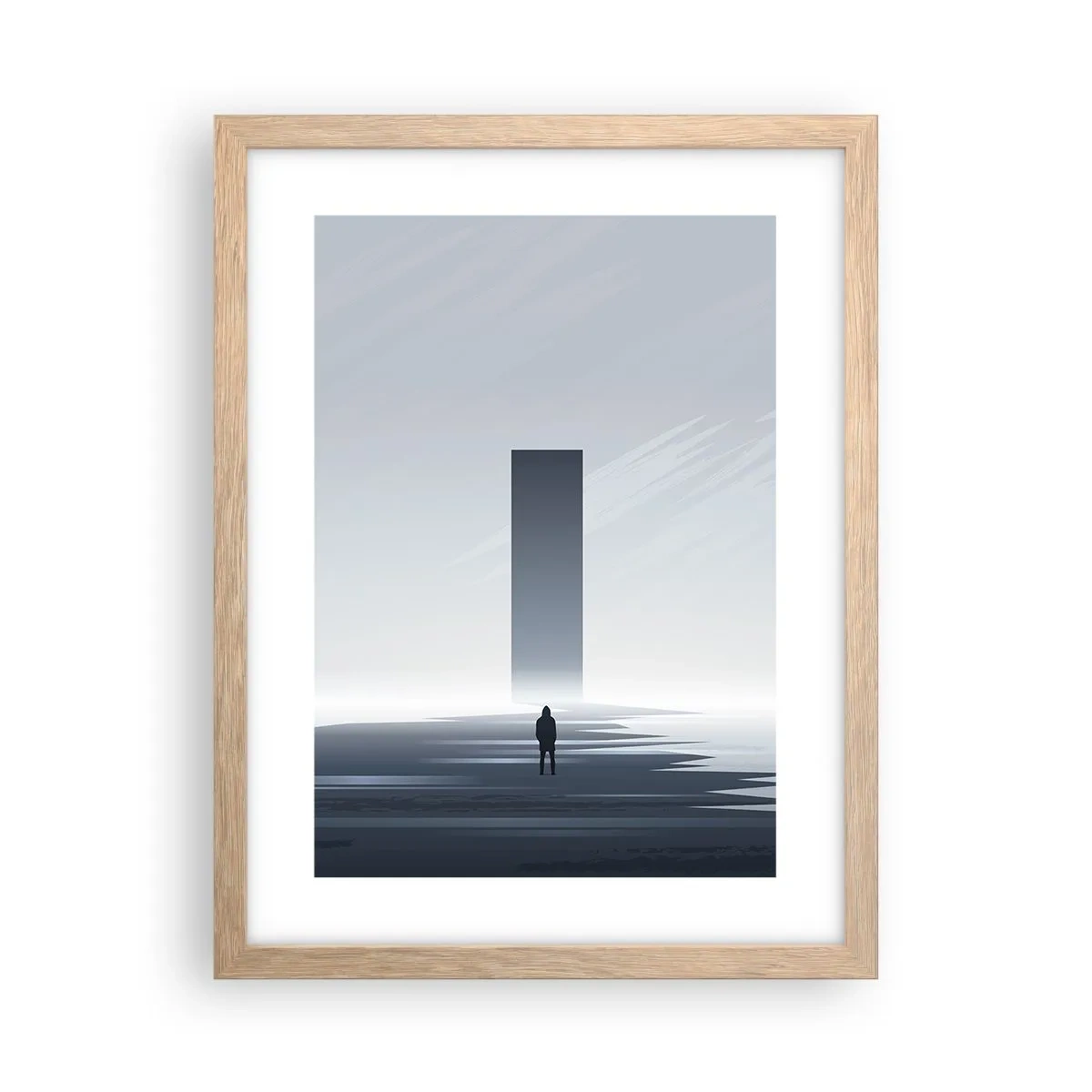 Poster în ramă de stejar deschis - Oportunitate sau amenințare? - 30x40 cm