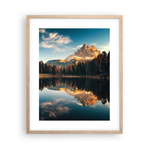 Poster în ramă de stejar deschis - Peisaj dublat - 40x50 cm