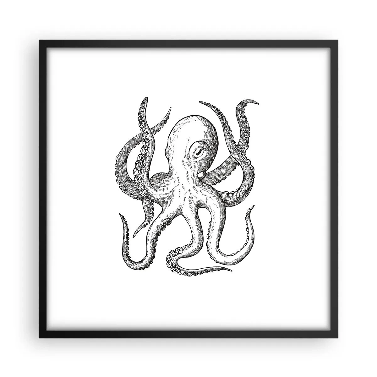 Poster în ramă neagră - Dansând cu valurile - 50x50 cm