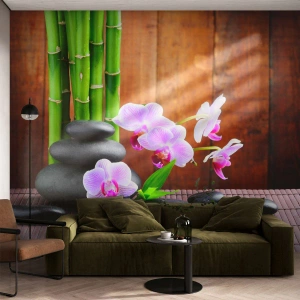 Tapet Premium Canvas - Experimentați deliciile Orientului - Flori, Orhidee, Orhidee - 500x350 cm