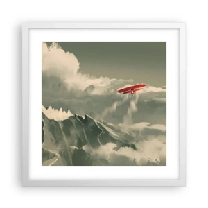 Poster în ramă albă - Un pionier neînfricat - 40x40 cm