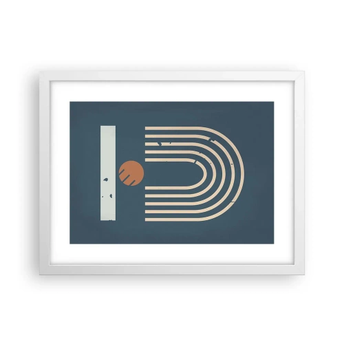 Poster în ramă albă - Geometrie în funcție de rodie - 40x30 cm