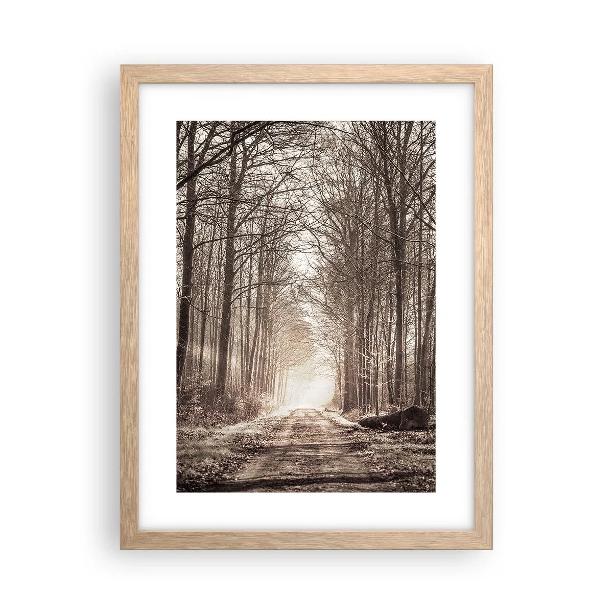 Poster în ramă de stejar deschis - Catedrala Forestieră - 30x40 cm