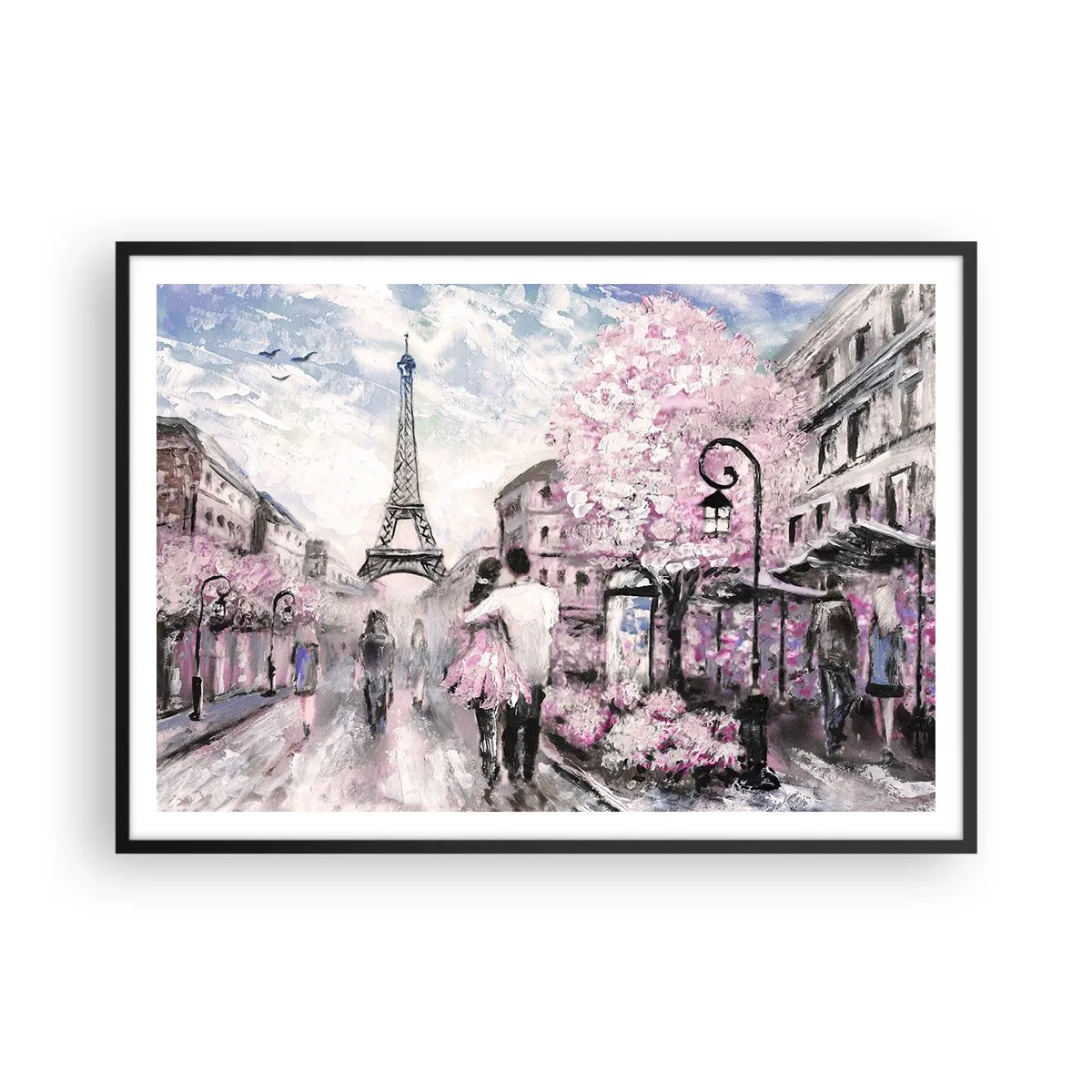 Poster în ramă neagră - Dacă ar fi să te îndrăgostești, atunci doar de... - 100x70 cm