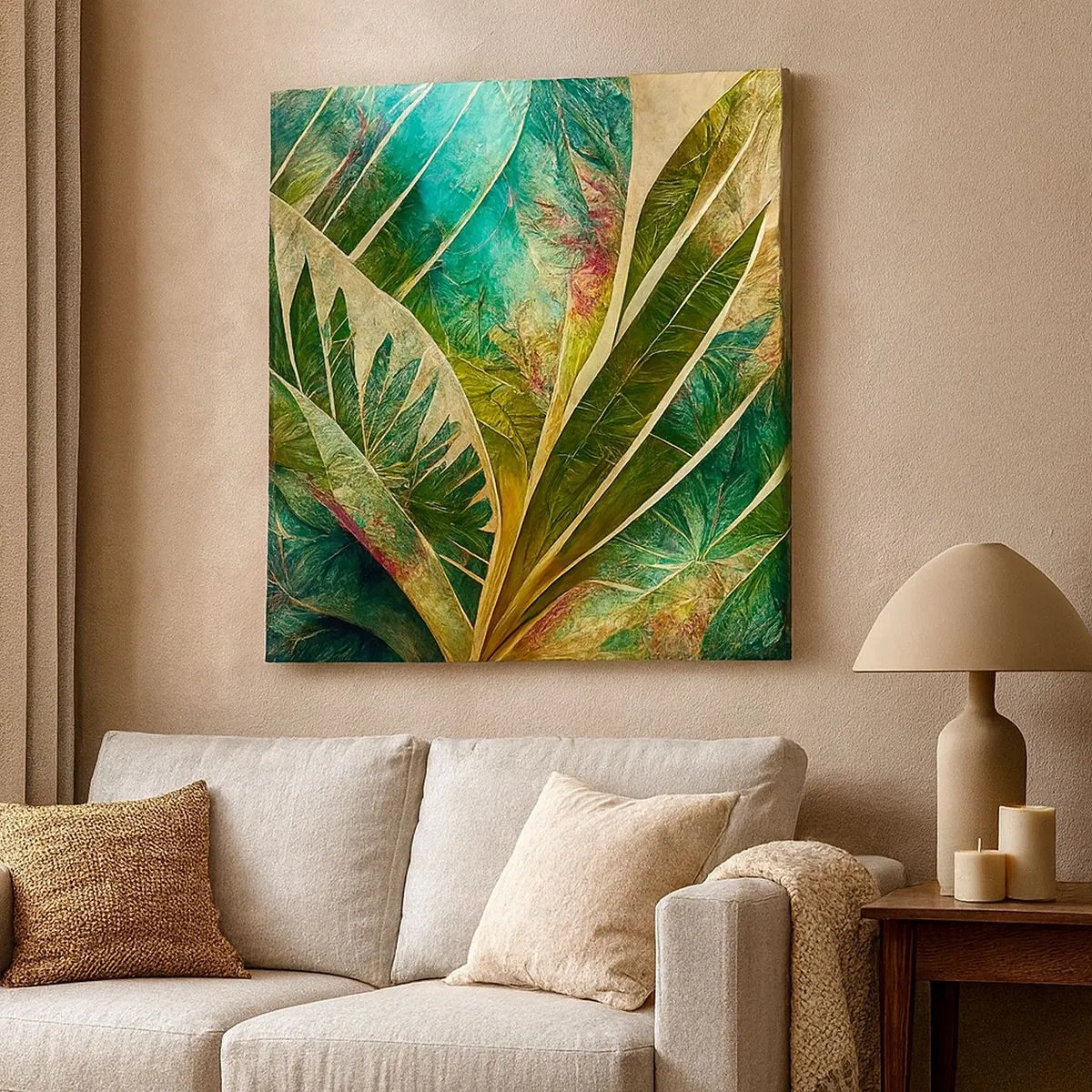 Tablou pe pânză - Culorile tropicelor - 30x30 cm