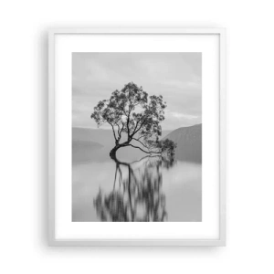 Poster în ramă albă - Există o țară - 40x50 cm