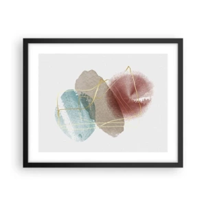 Poster în ramă neagră - Mărgele de spațiu - 50x40 cm