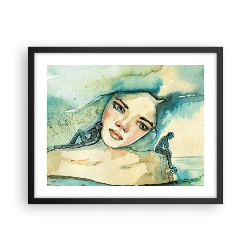 Poster în ramă neagră - Am I blue? - 50x40 cm