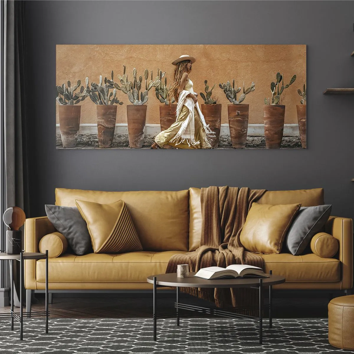 Tablou pe sticlă - În stilul hippie - 120x50 cm