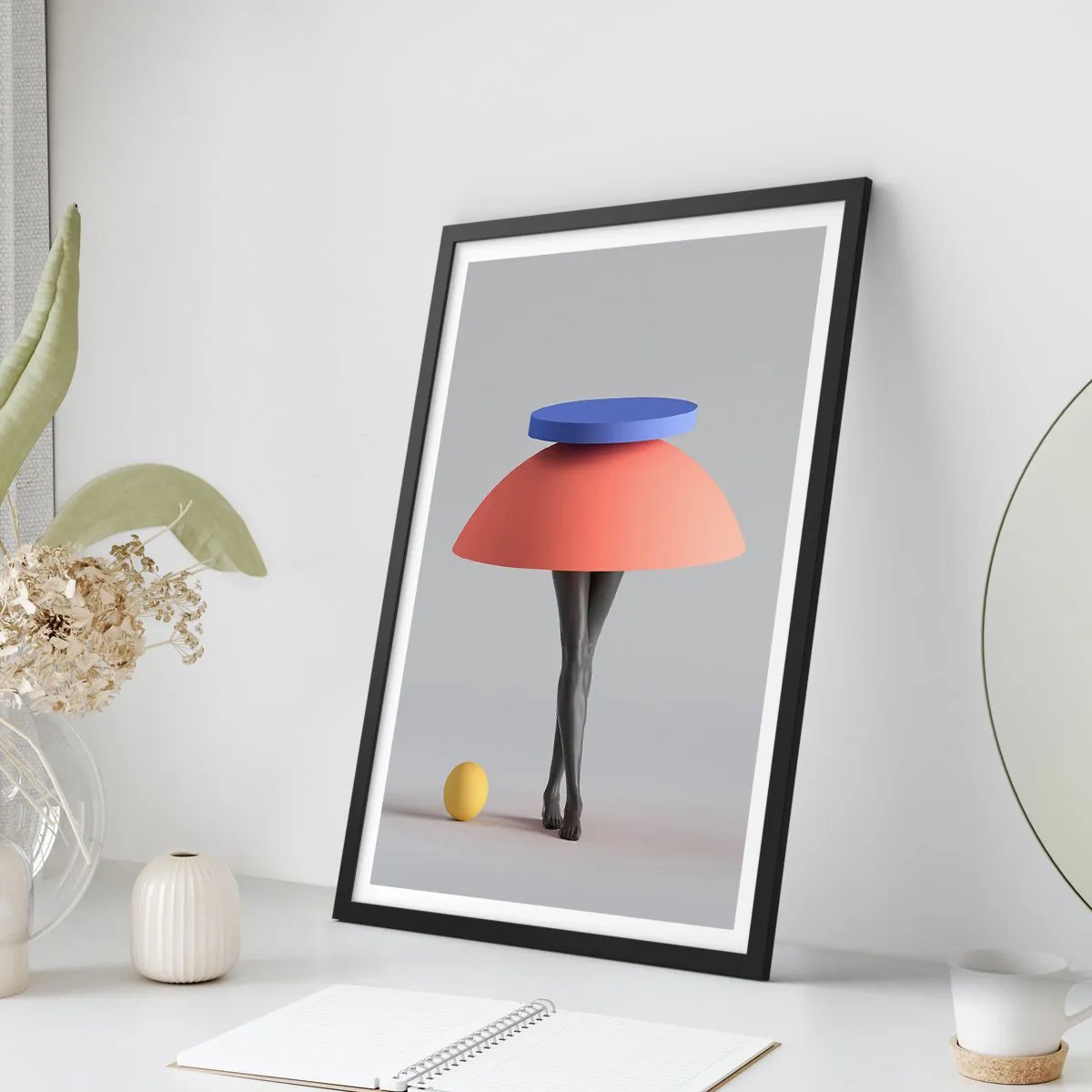 Poster în ramă neagră - Compoziție suprarealistă - 70x100 cm
