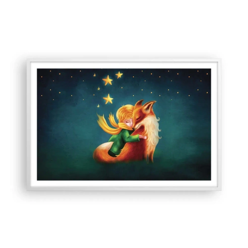 Poster în ramă albă - Micul Prinț - 91x61 cm