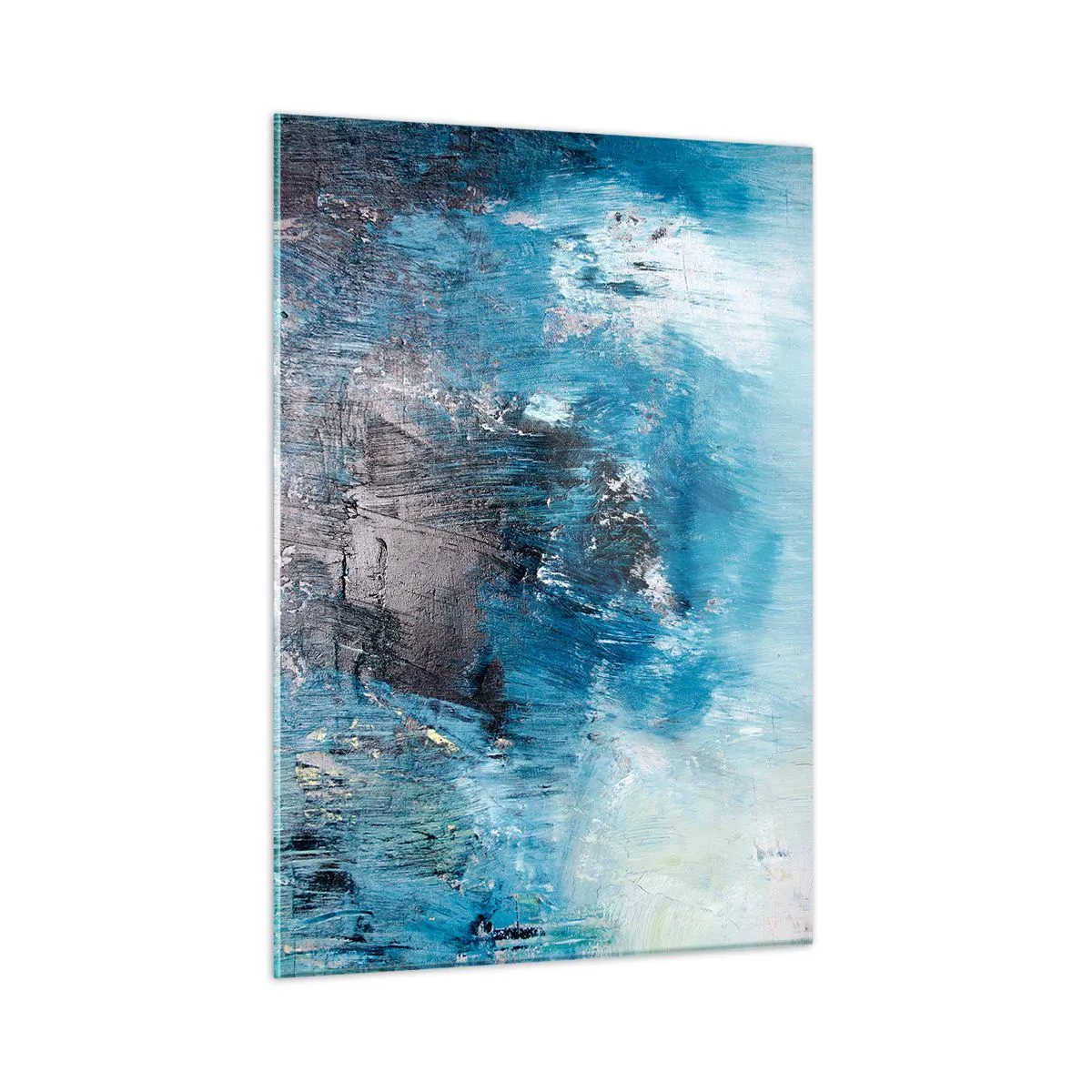 Tablou pe sticlă - Rapsodie albastră - 50x70 cm