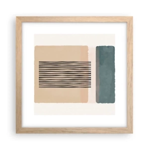 Poster în ramă de stejar deschis - Totul este în regulă - 30x30 cm