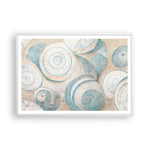 Poster în ramă albă - Ce ascunde cochilia? - 100x70 cm