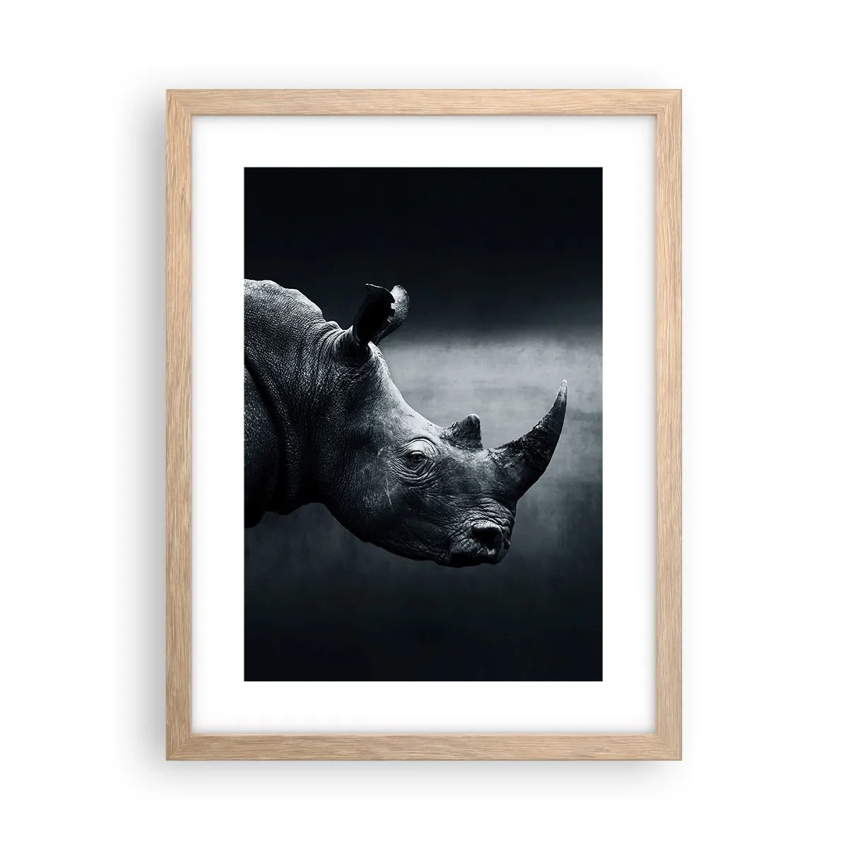Poster în ramă de stejar deschis - Profil drept - 30x40 cm