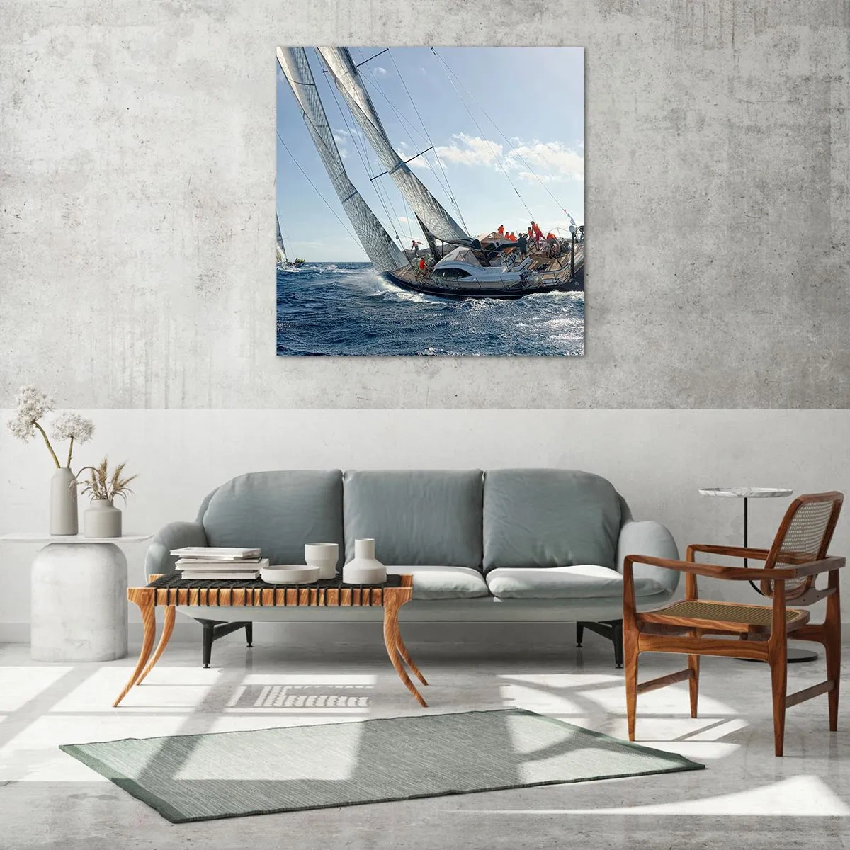 Tablou pe sticlă - Să câștige cel mai bun - 70x70 cm