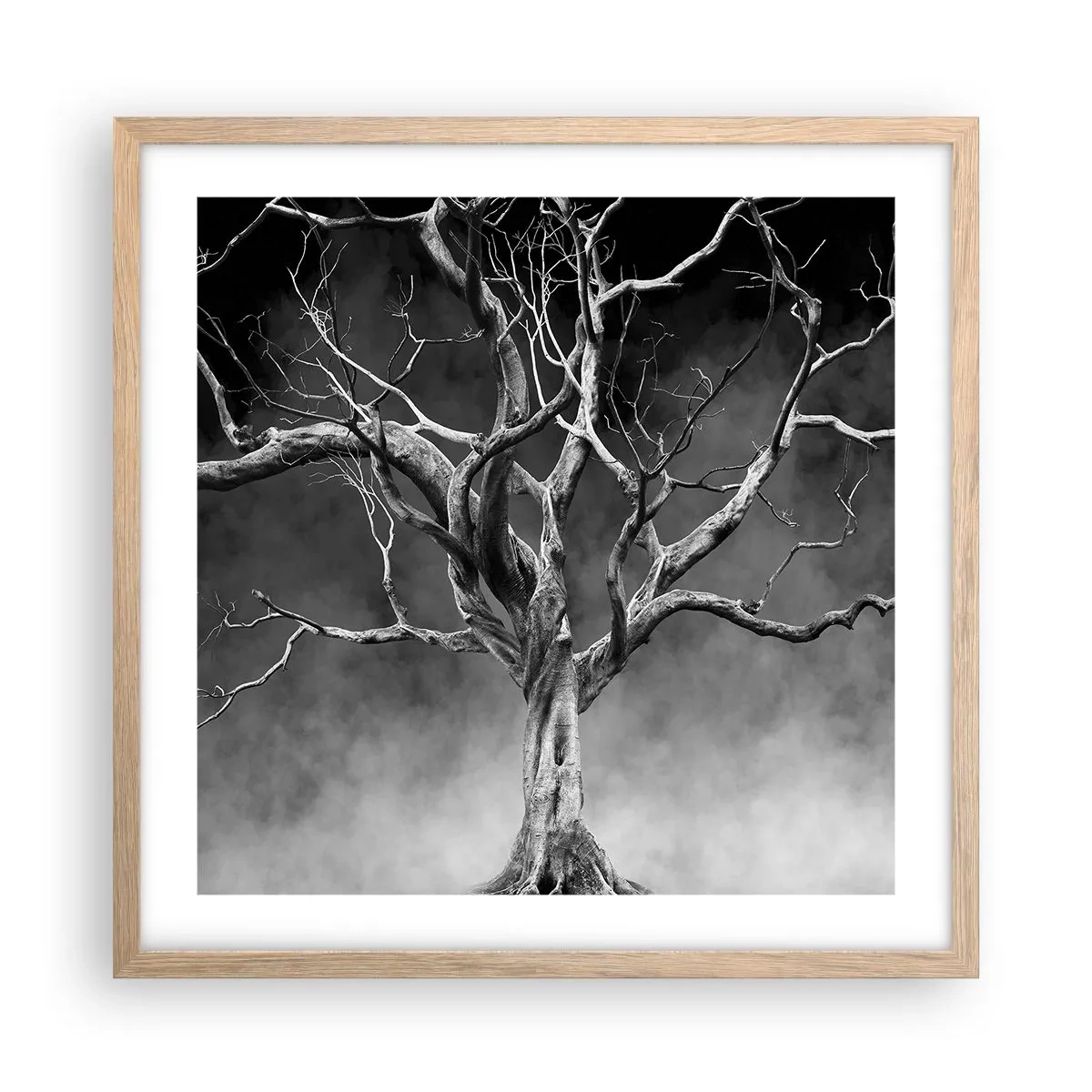 Poster în ramă de stejar deschis - Primare și sacre - 50x50 cm
