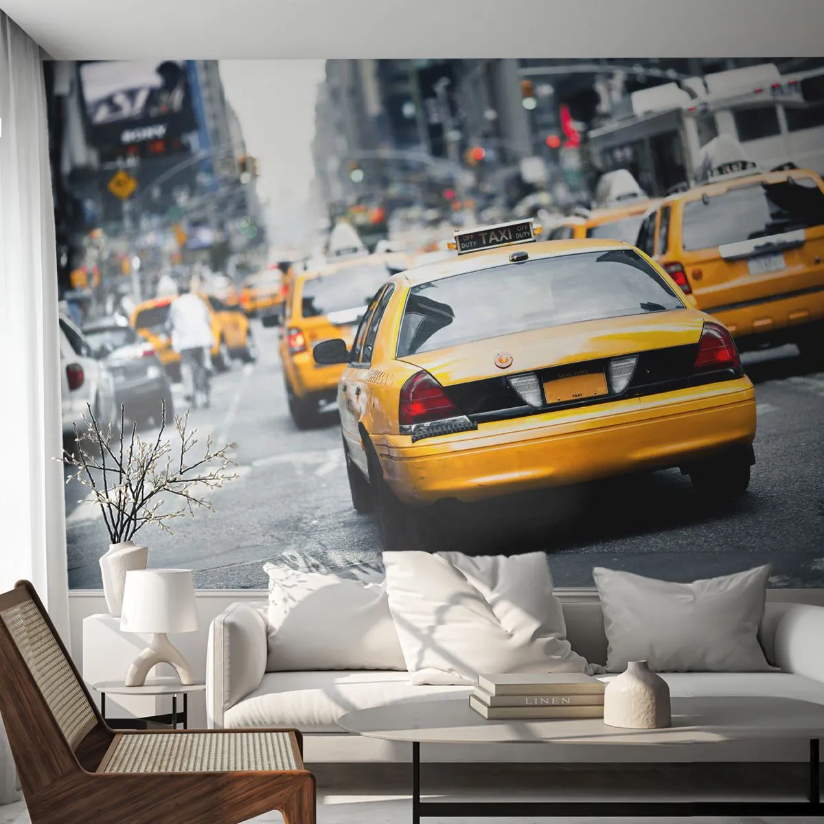 Tapet Premium Canvas - Doar în acest oraș - Oraș, New York, Taxi - 500x350 cm