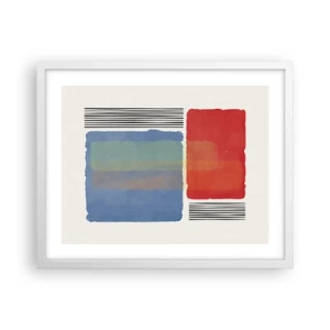 Poster în ramă albă - Spiritul și litera geometriei - 50x40 cm