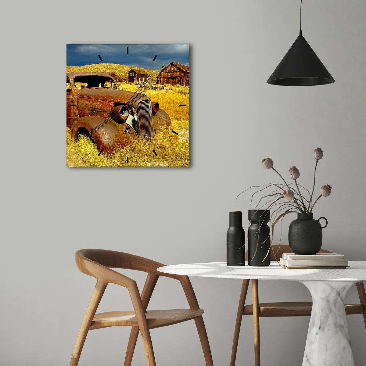 Ceas de perete - Ceas pe sticlă - O odihnă binemeritată - 30x30 cm