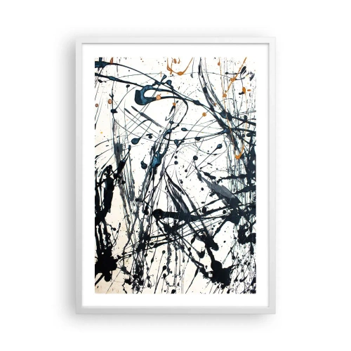 Poster în ramă albă - Abstracție expresionistă - 50x70 cm