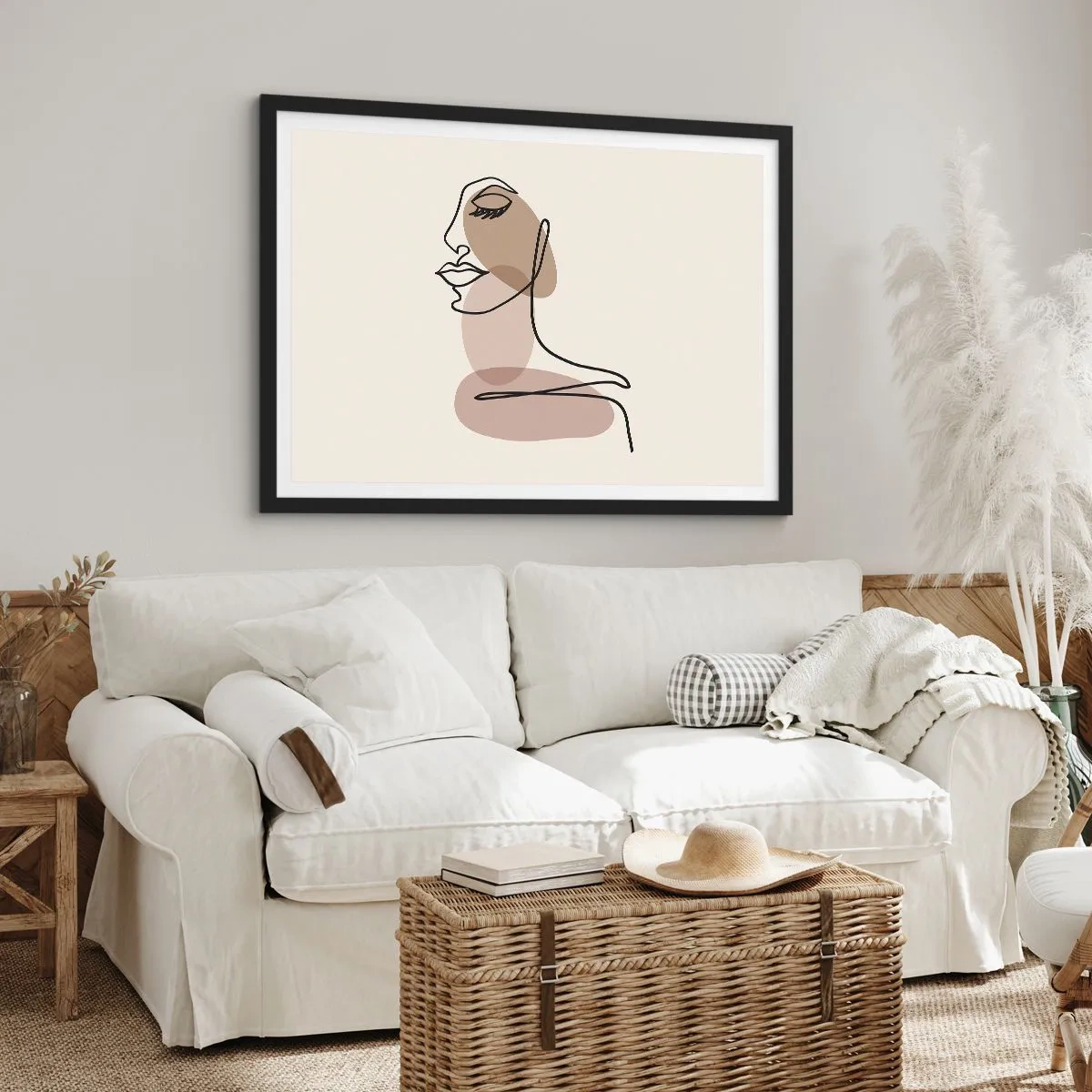 Poster în ramă neagră - O anumită linie de frumusețe - 100x70 cm