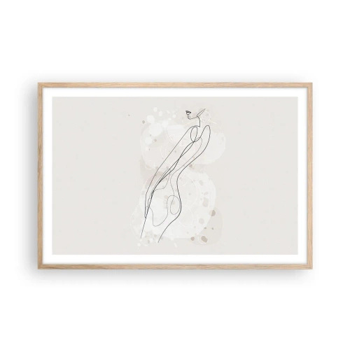 Poster în ramă de stejar deschis - Să rătăcești cu privirea - 91x61 cm